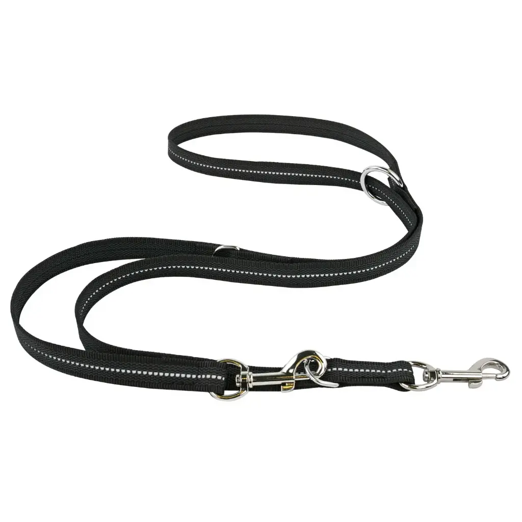 LAISSE REFLEC GOMME MULTIPOSITIONS NOIRE