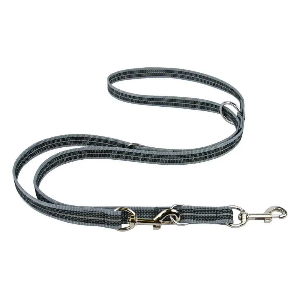 LAISSE REFLEC GOMME MULTIPOSITIONS GRIS