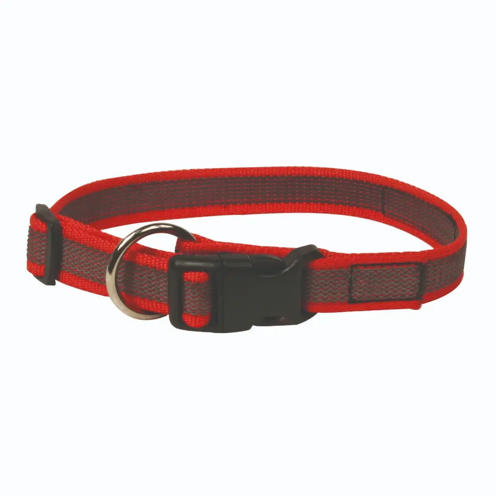COLLIER COLOR GOMME FERMETURE RAPIDE ROUGE