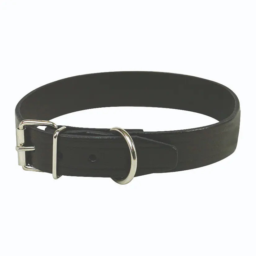 COLLIER CUIR SIMPLE NOIR µ 'Fin de série'