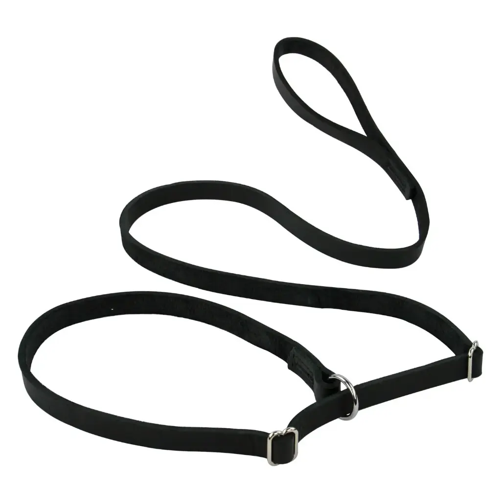 LAISSE LASSO CUIR SOFT LINE NOIRE 2M