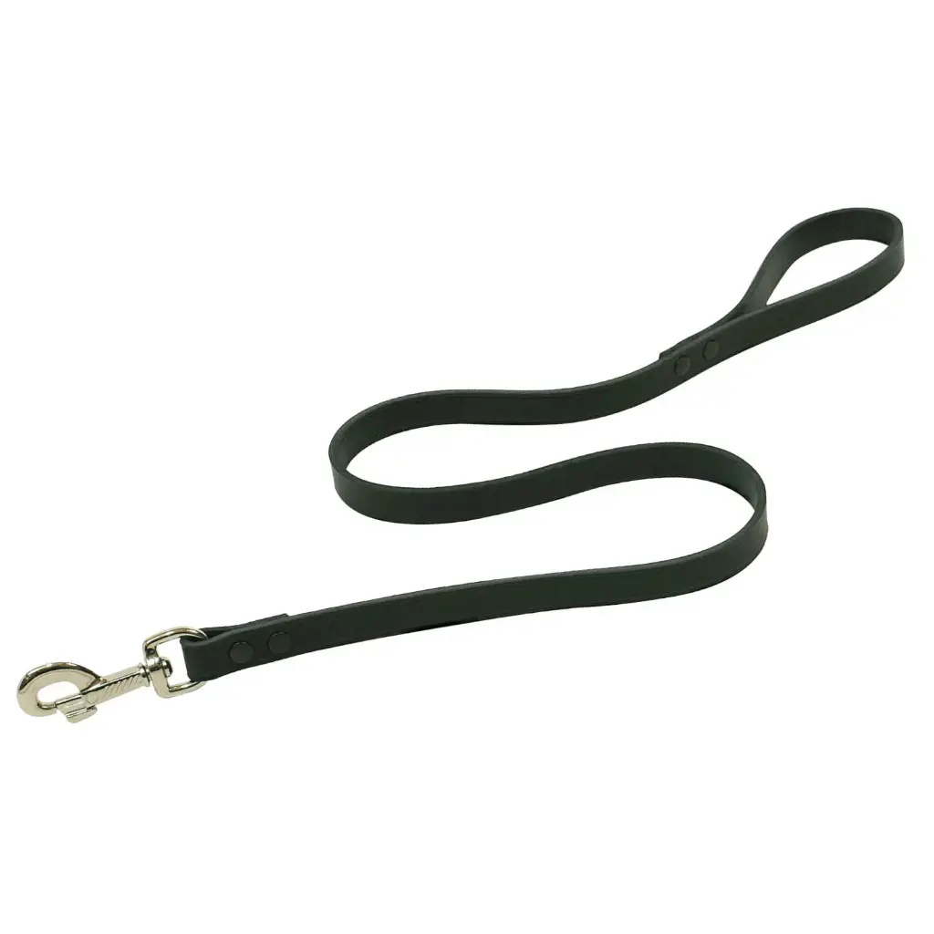 LAISSE CUIR RIVETEE NOIRE µ 'Fin de série'