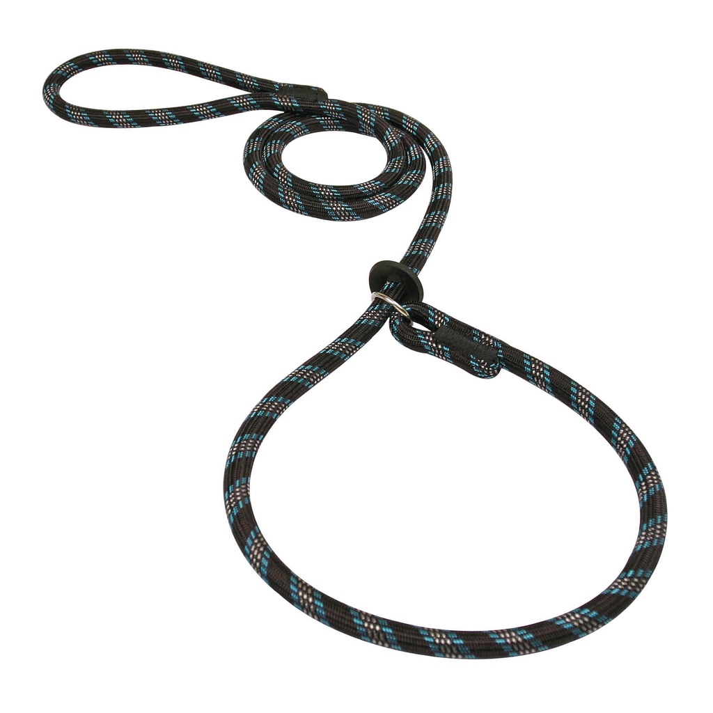 LAISSE LASSO MOUNTAIN 1,60M NOIRE/TURQUOISE