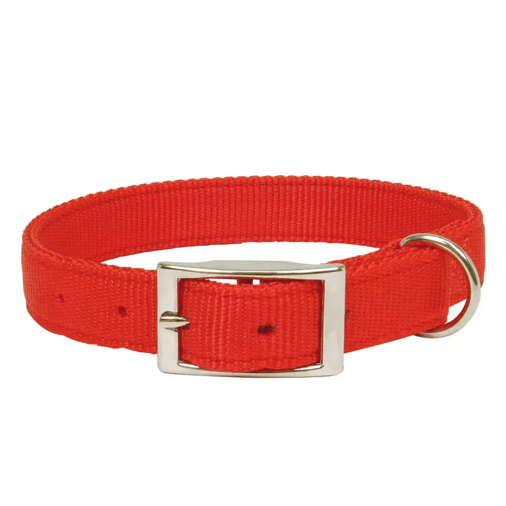 COLLIER CONFORT AVEC BOUCLE METAL ROUGE µ 'Fin de série'