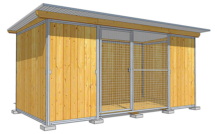 CHENIL PROTECTION INTÉGRALE L4,03M - P 2,06M