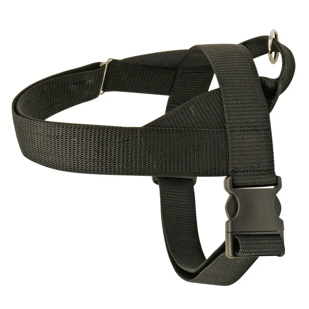 HARNAIS DE MOTIVATION REGLABLE NYLON NOIR V60/110cm S50mm µ 'Fin de série'