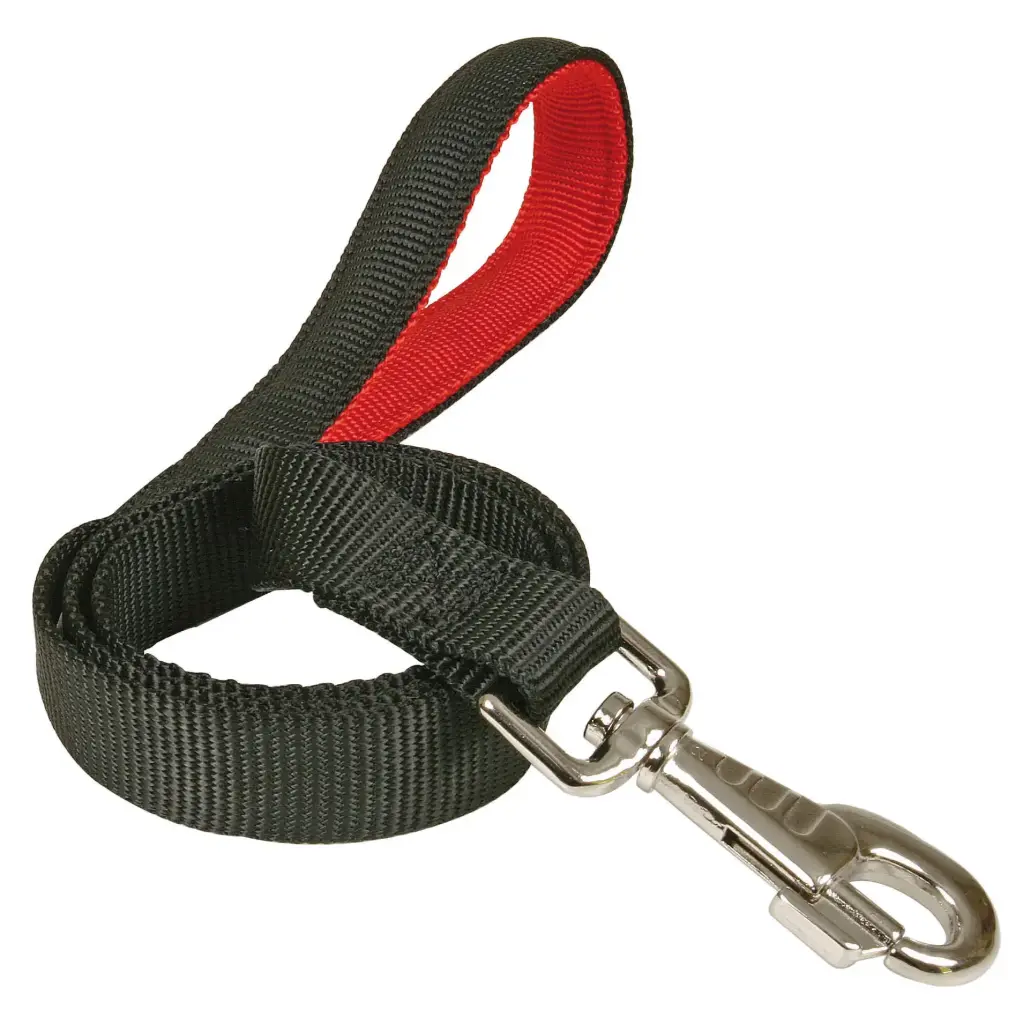 LAISSE SUPER CONFORT L1m10 x S25mm NOIR  µ 'Fin de série'