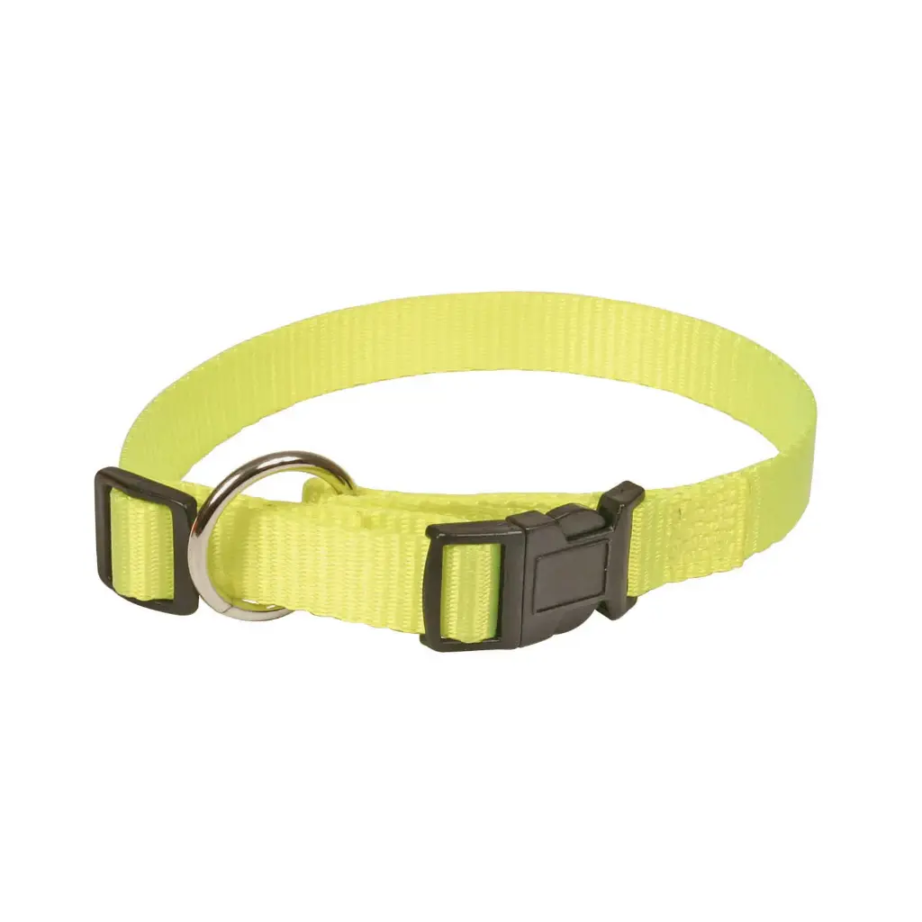 COLLIER REGLABLE FLUO JAUNE µ 'Fin de série'