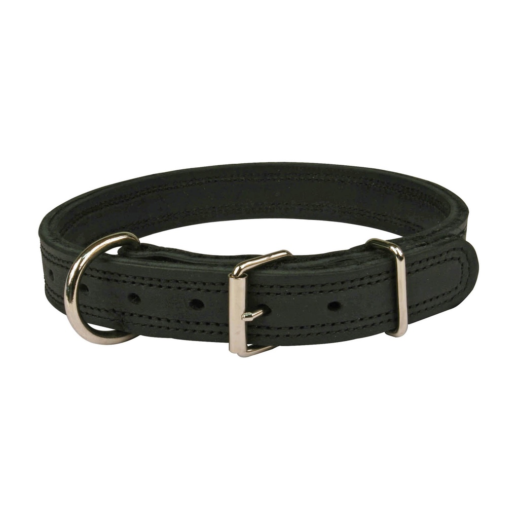COLLIER CUIR SOFT LINE NOIR