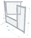 PANNEAU ENCLOS CHIOT BARREAUX AVEC PORTE Hauteur 83cm