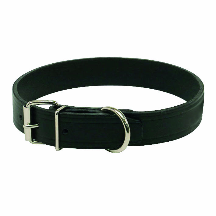 COLLIER CUIR RIVETÉ NOIR