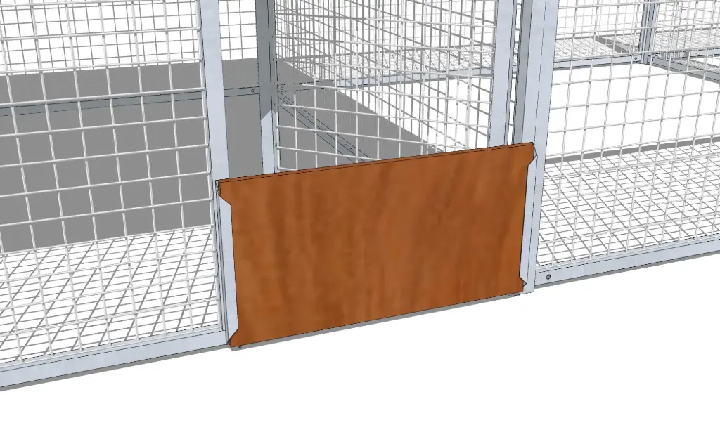 OBTURATEUR D'ENTREE POUR PARC A CHIOT GRILLAGE