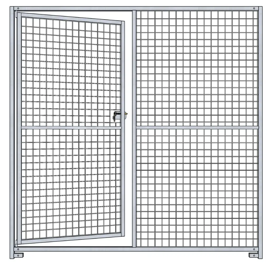 PANNEAU GRILLAGE AVEC PORTE Hauteur 2M