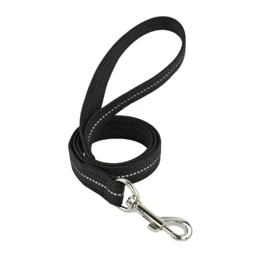 LAISSE REFLEC GOMME NOIRE