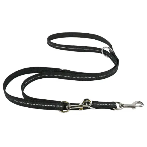 [100706] LAISSE REFLEC GOMME MULTIPOSITIONS NOIRE