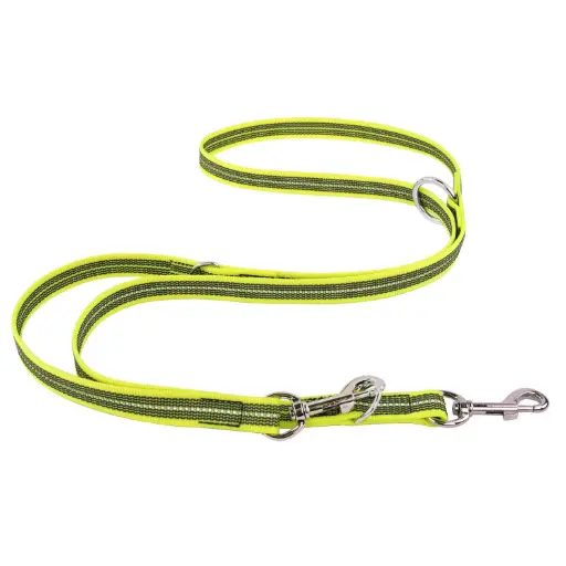 [100713] LAISSE REFLEC GOMME MULTIPOSITIONS JAUNE