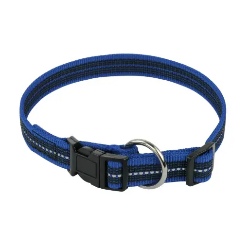 COLLIER REFLEC GOMME FERMETURE RAPIDE BLEU