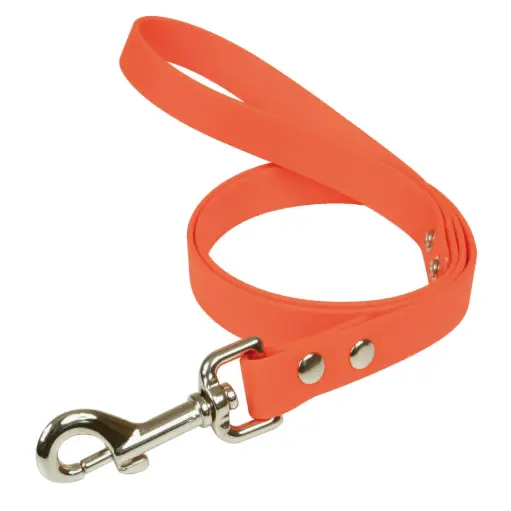 LAISSE BIOTHANE RIVETEE FLUO ORANGE µ 'Fin de série'