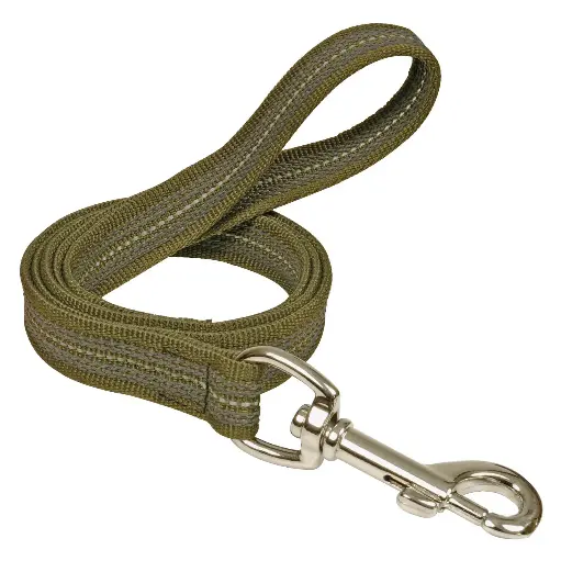 LAISSE REFLEC GOMME KAKI 