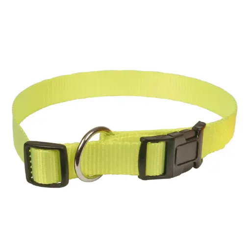 COLLIER REGLABLE FLUO JAUNE µ 'Fin de série'
