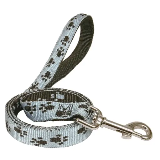 LAISSE AVEC POIGNEE CONFORT BLEU PATTE NOIR µ 'Fin de série'