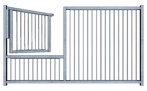 PANNEAU ENCLOS CHIOT BARREAUX AVEC PORTE Hauteur 83cm