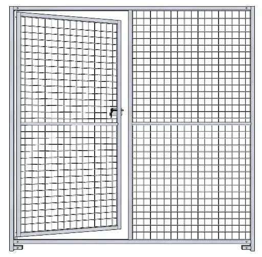 PANNEAU GRILLAGE AVEC PORTE Hauteur 2M