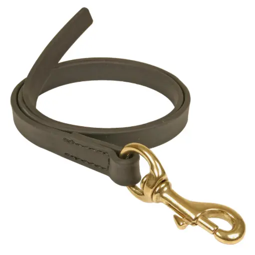 [162970] LAISSE D'ENTRAINEMENT BIOTHANE NOIRE SANS POIGNEE 1m x 16mm µ